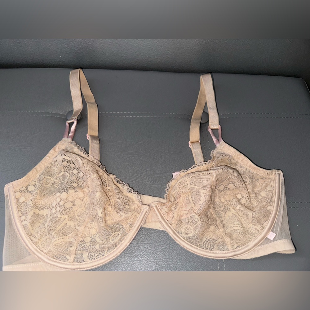 Nude mesh bralette